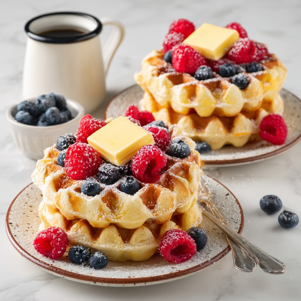 Sourdough Waffles Recipe - Recipe Image