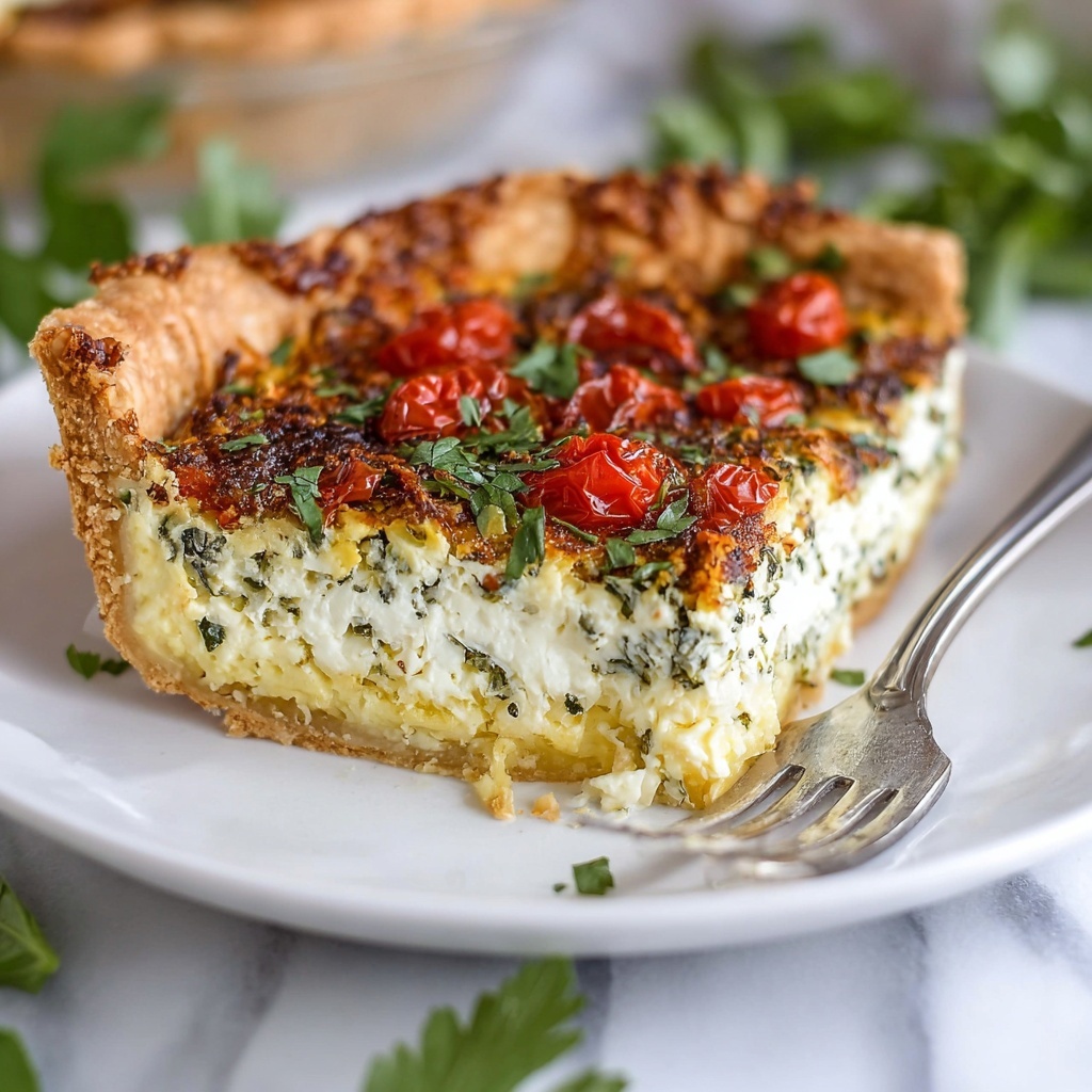 Easy Tomato Spinach Feta Quiche Recipe - Recipe Image
