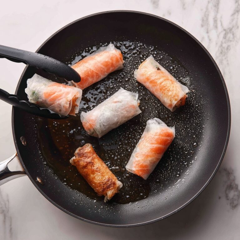 Pan-Seared Salmon Spring Rolls Recipe