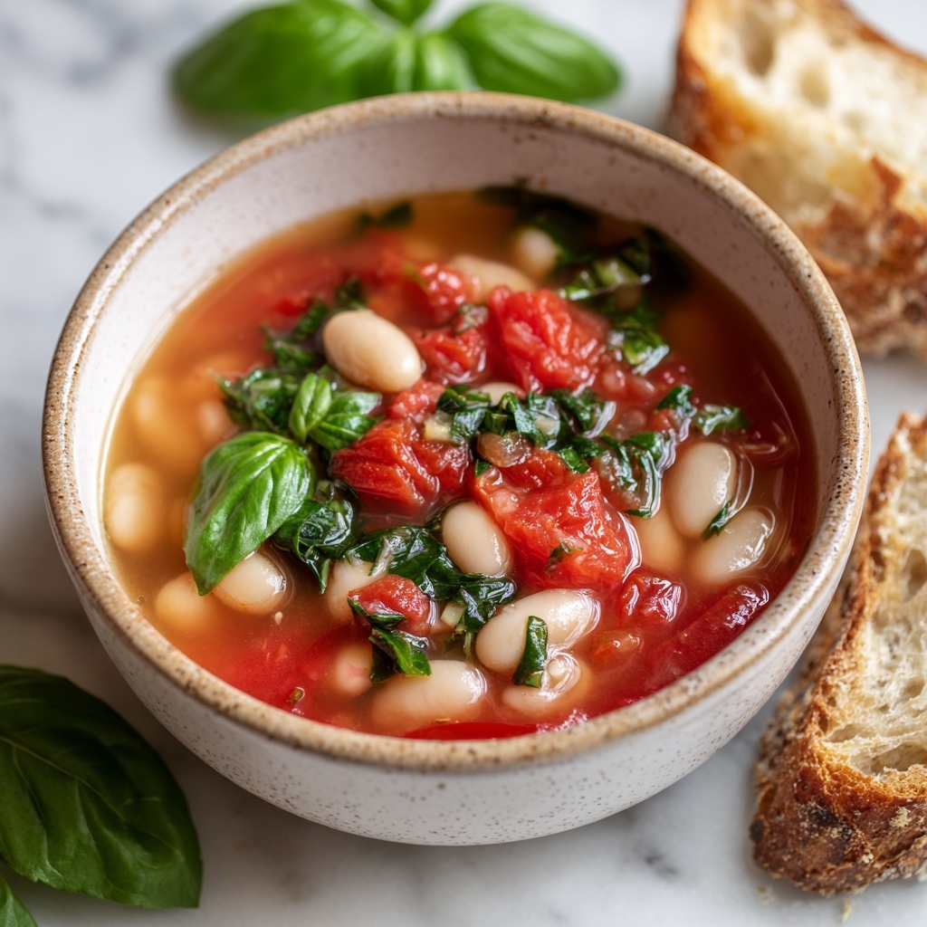 Burst Tomato Basil Butter Beans – Quick Vegan Comfort Food Recipe - Recipe Image