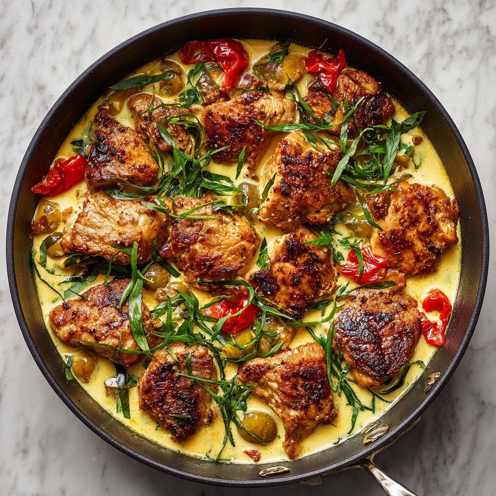 Pepperoncini Chicken Skillet: Quick, Creamy One-Pan Delight Recipe - Recipe Image