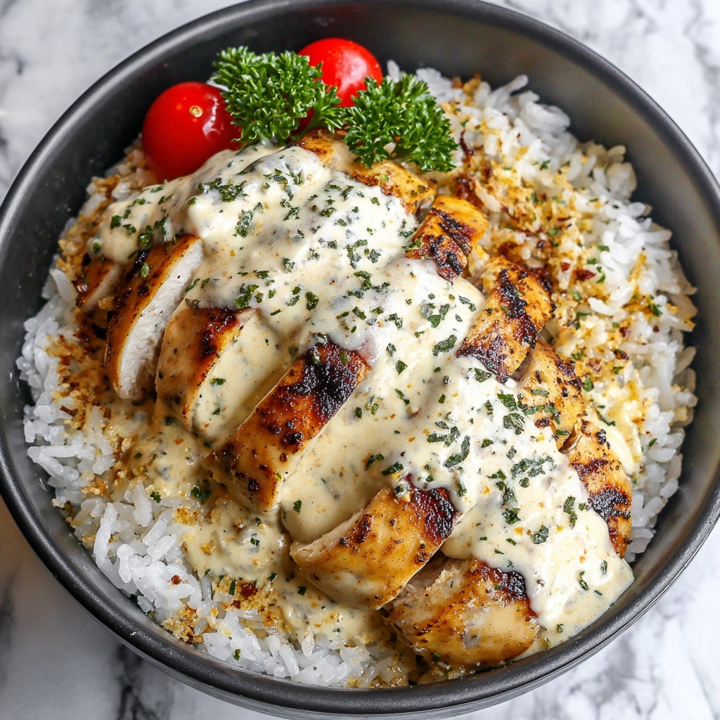 Dump-and-Bake Chicken Tzatziki with Rice Recipe - Recipe Image