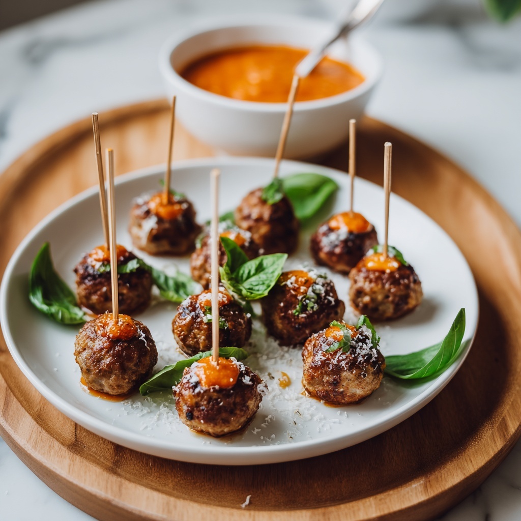 Mozzarella Stuffed Vegetarian Lentil Meatball Bites Recipe - Recipe Image