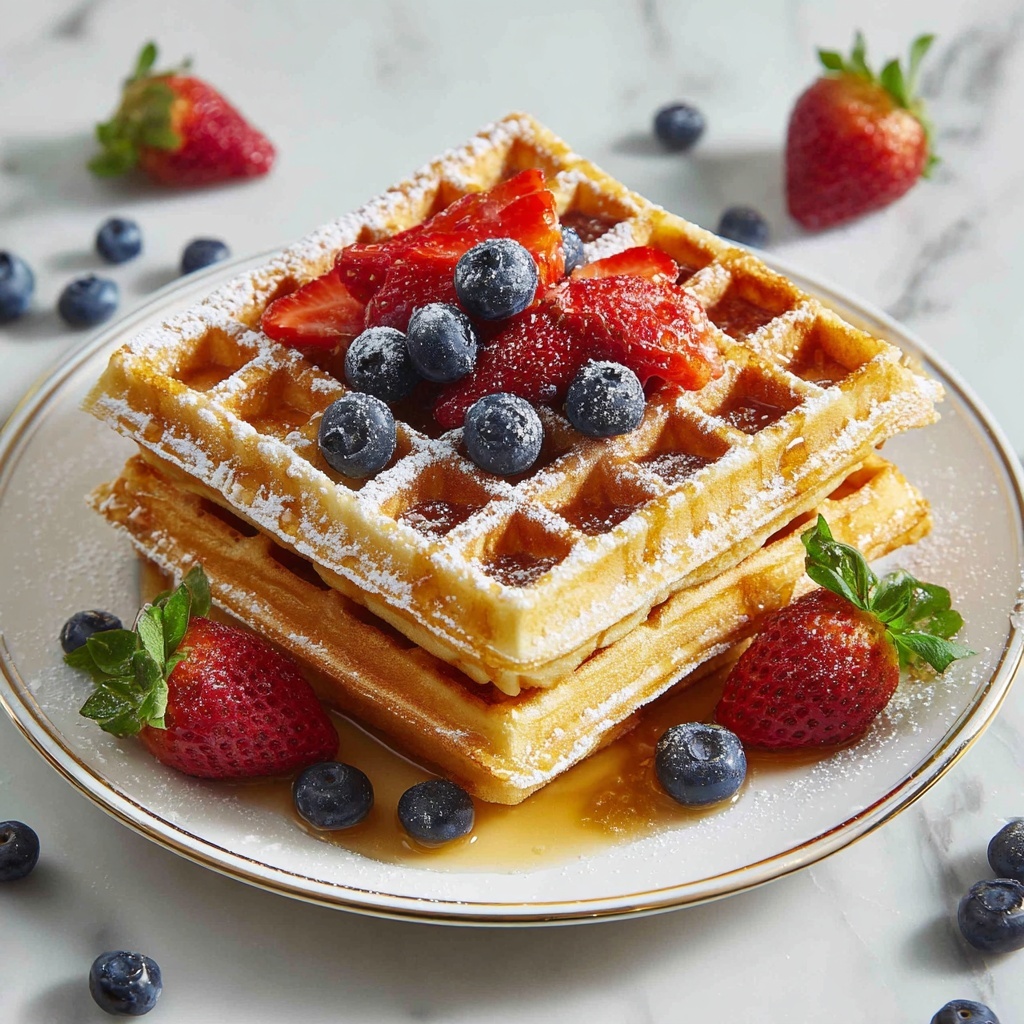 Cottage Cheese Waffles Recipe - Recipe Image
