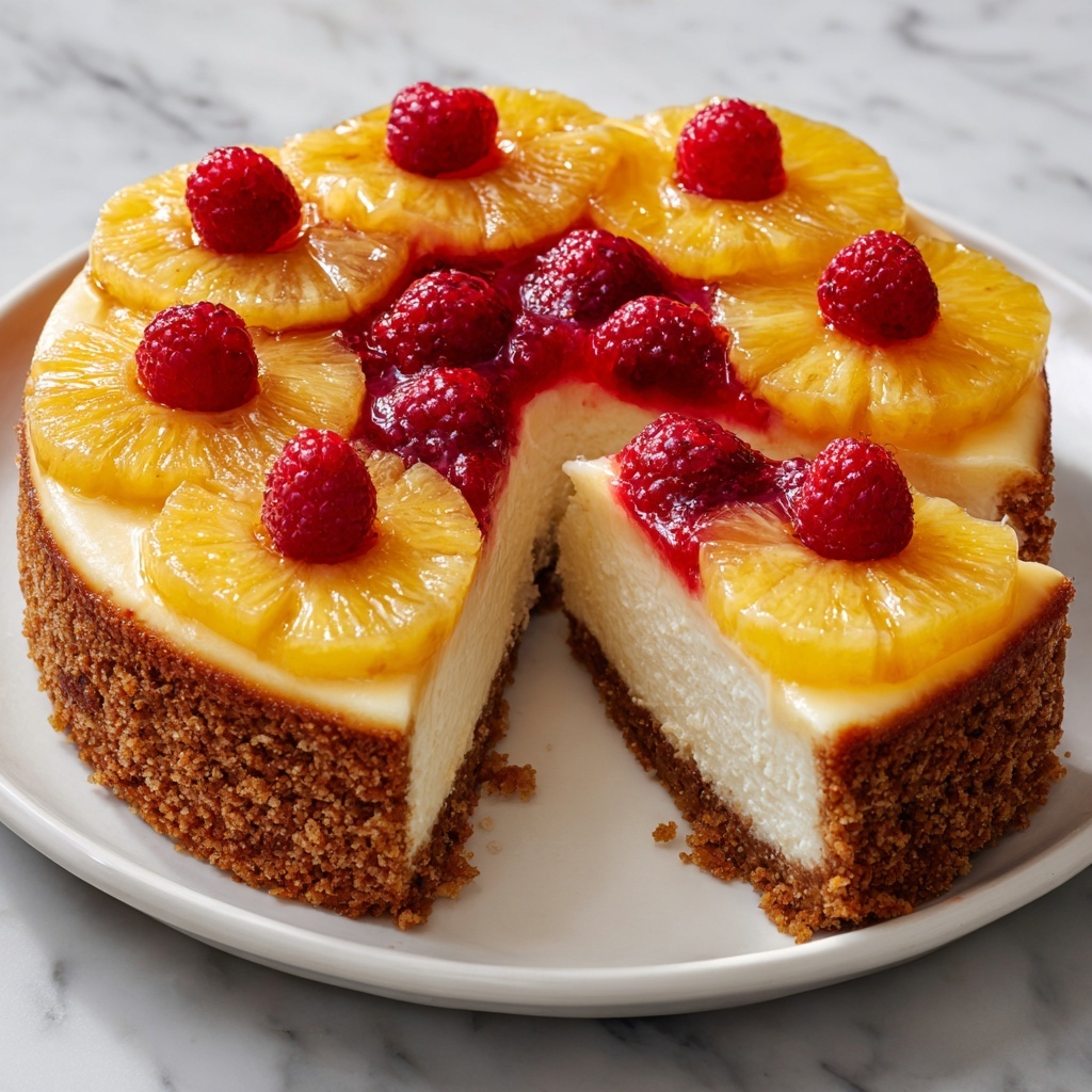Pineapple Upside-Down Cheesecake Cake Recipe - Recipe Image