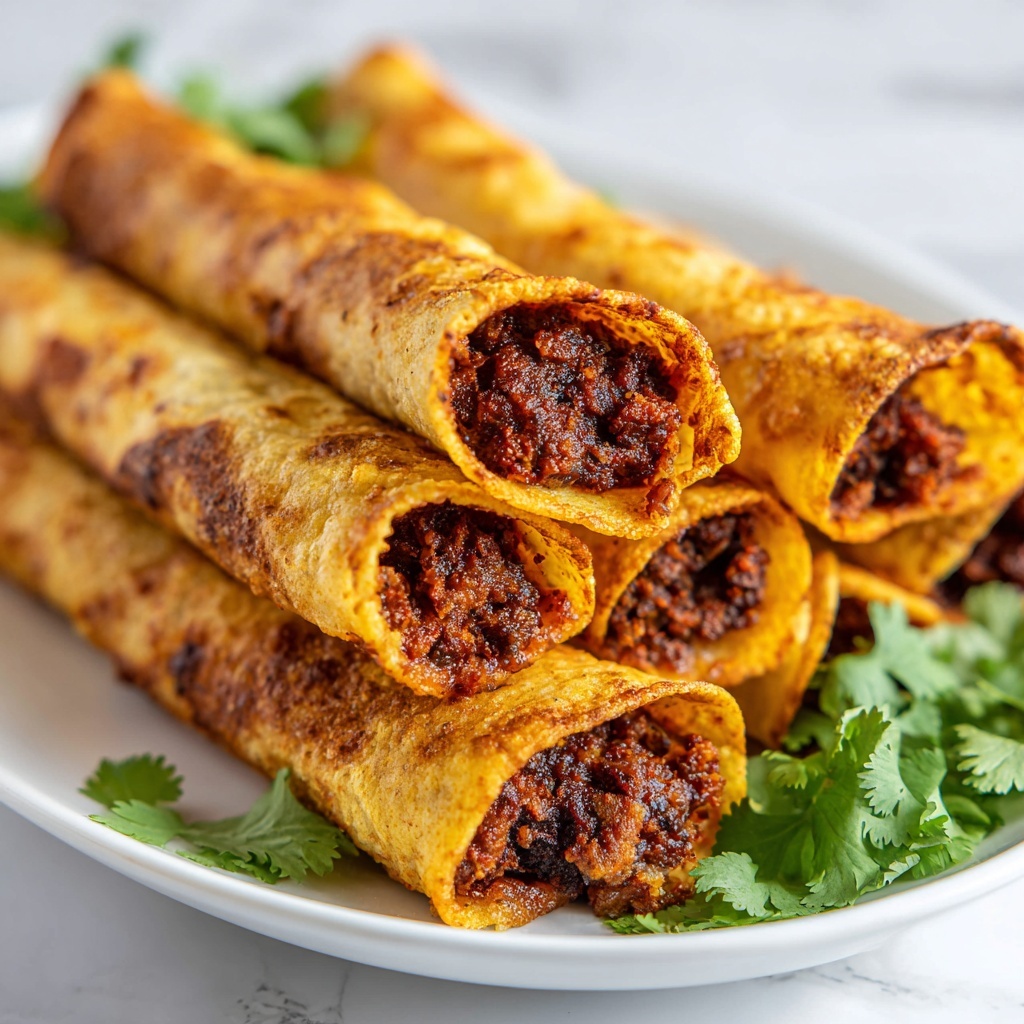 Spicy Beef Taquitos Recipe - Recipe Image