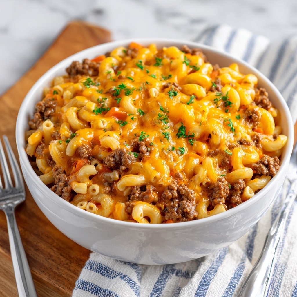 One Pot Cheeseburger Casserole Recipe - Recipe Image