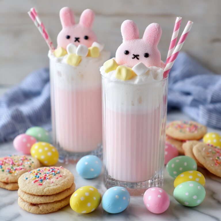 Easter Punch with Strawberry Ice Cream, Lemonade, and Festive Toppings Recipe