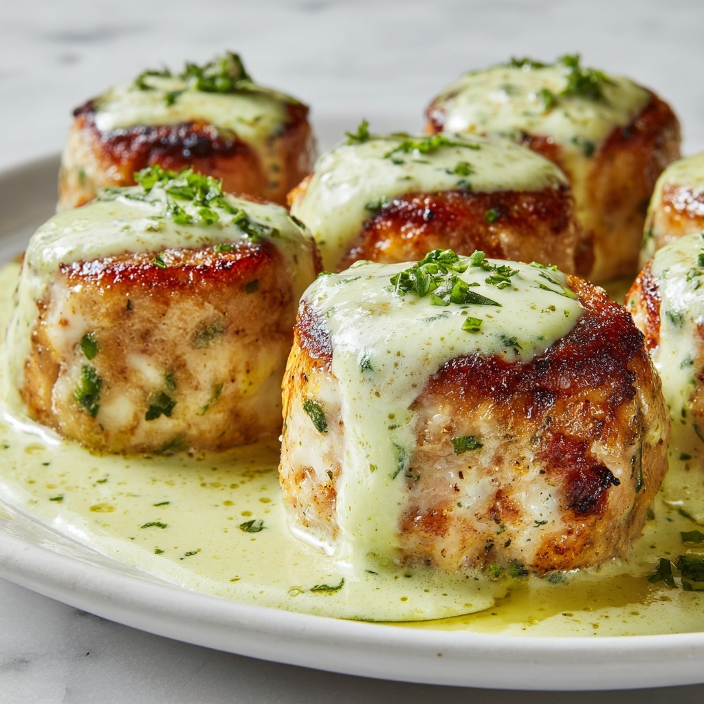 Baked Salmon Meatballs with Creamy Avocado Sauce Recipe - Recipe Image