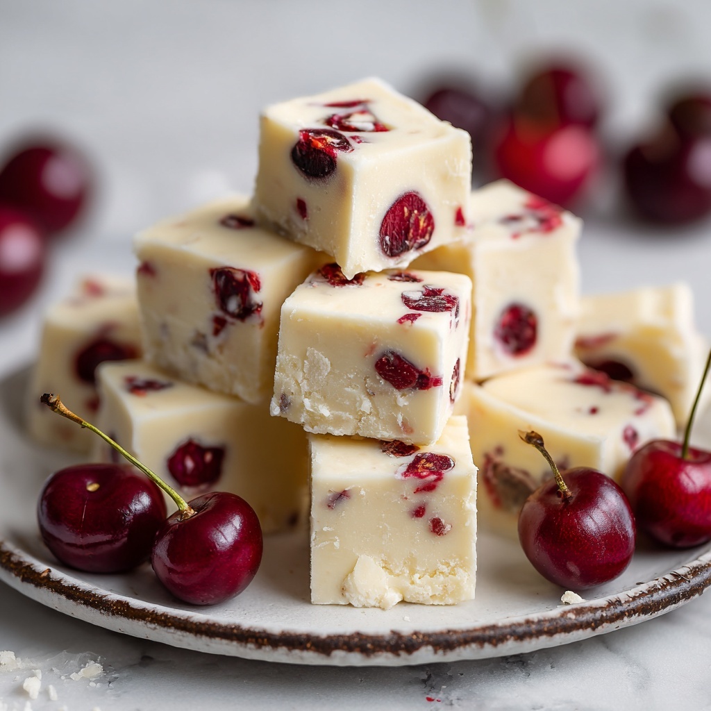 White Chocolate Cherry Fudge Recipe - Recipe Image