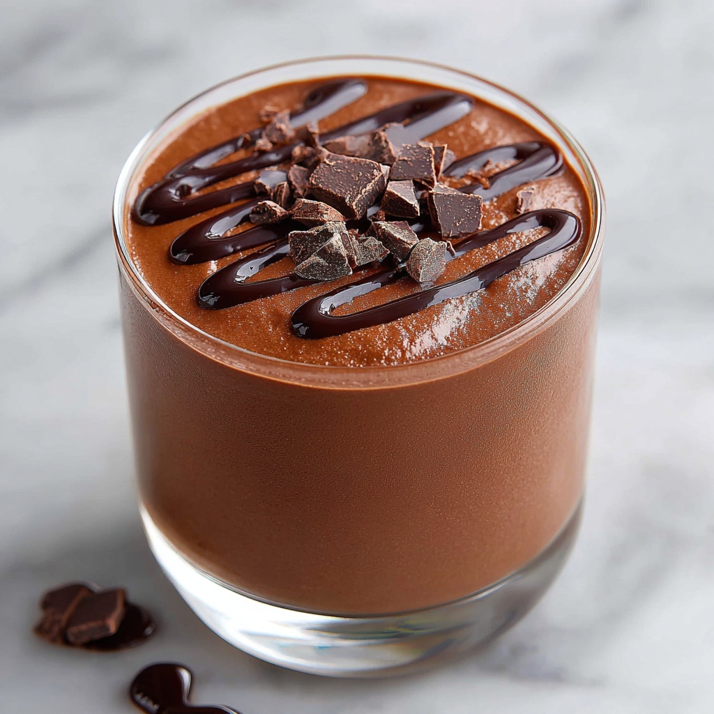 Chocolate Yogurt Pudding with Peanut Butter and Melted Chocolate Recipe - Recipe Image