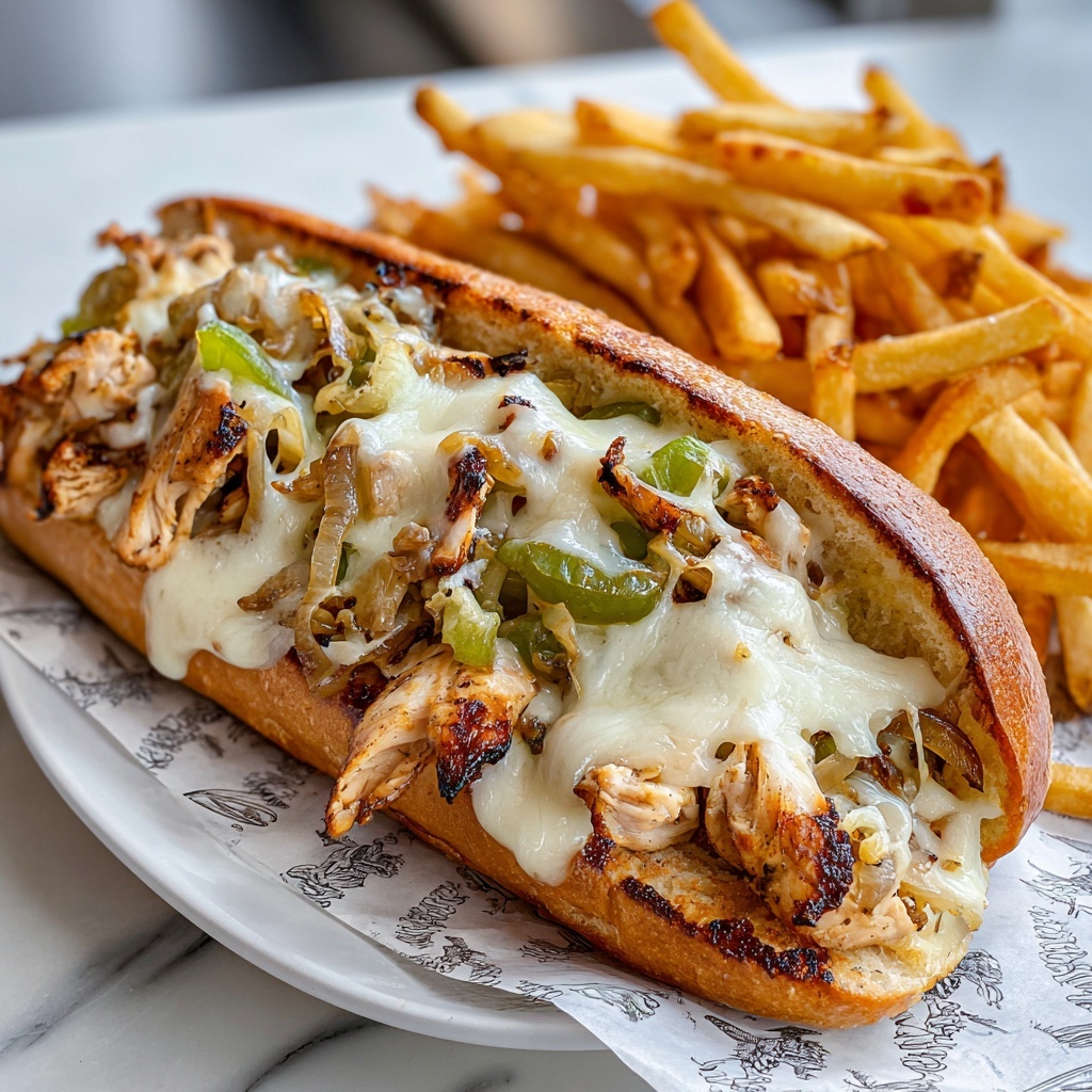 Chicken Cheese Steak Sandwiches Recipe - Recipe Image