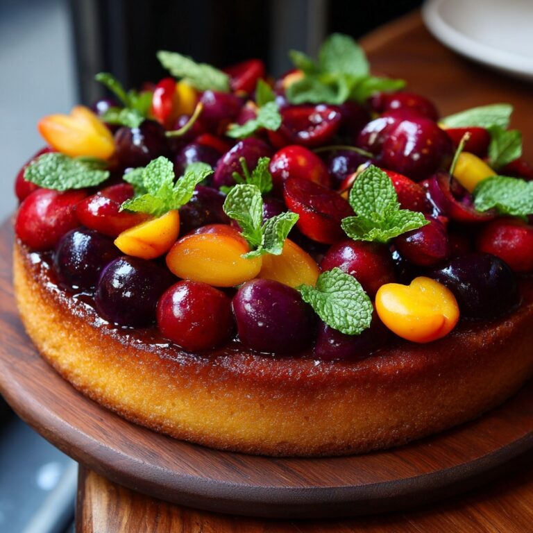 Easy Summer Fruit Cake with Yogurt Recipe