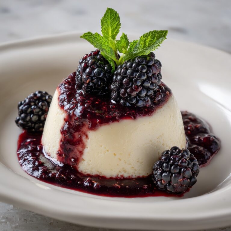 Blackberry and Goat’s Cheese Panna Cotta Recipe