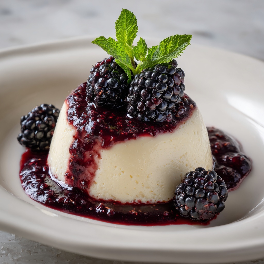 Blackberry and Goat's Cheese Panna Cotta Recipe - Recipe Image