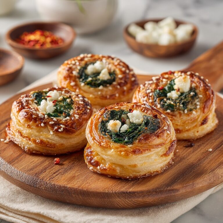 Savory Spinach and Feta Stuffed Puff Pastry Recipe