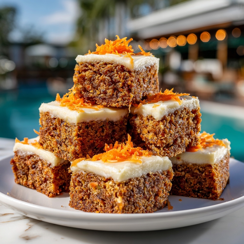 No Sugar Cottage Cheese Carrot Cake Bars Recipe - Recipe Image