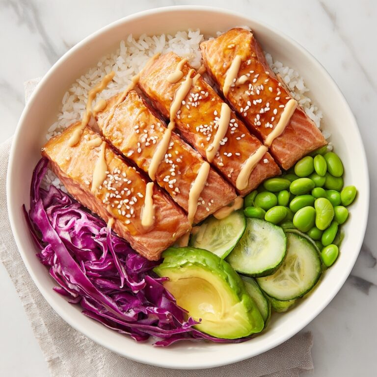 Crispy Salmon Rice Bowls with Ginger Scallion Rice and Spicy Sriracha Mayo Recipe