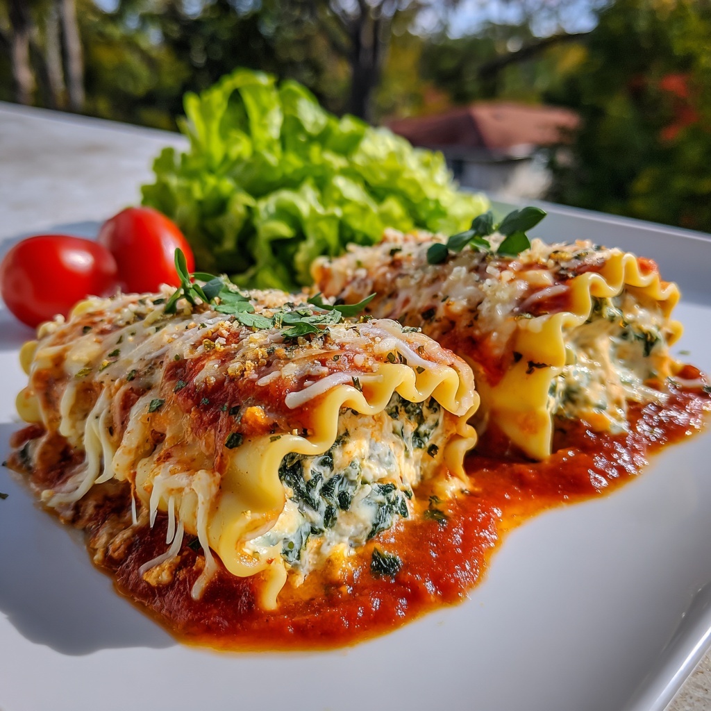 Spinach and Ricotta Stuffed Manicotti Recipe - Recipe Image