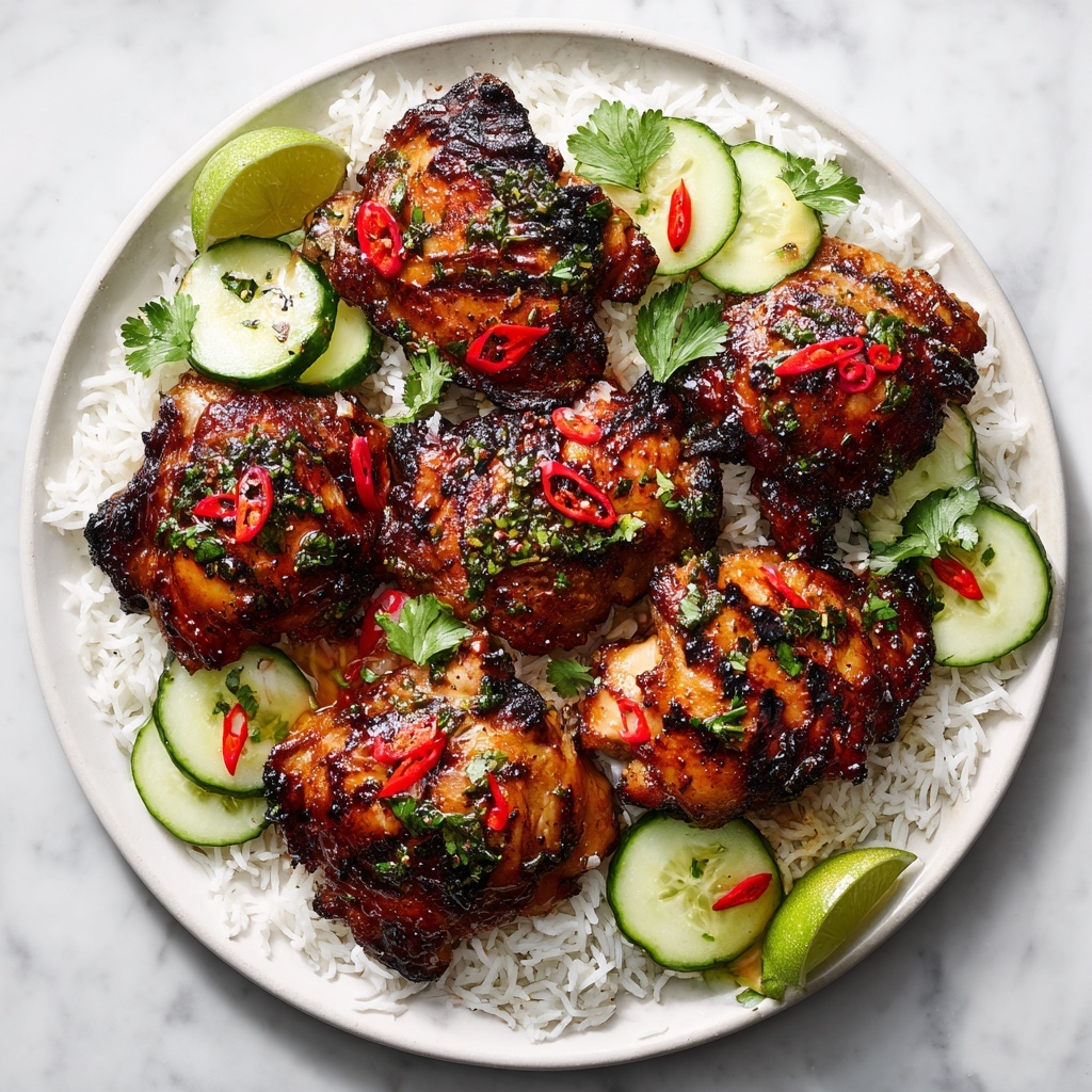 Thai Grilled Chicken (Gai Yang) with Coconut Rice and Thai Dipping Sauces Recipe - Recipe Image