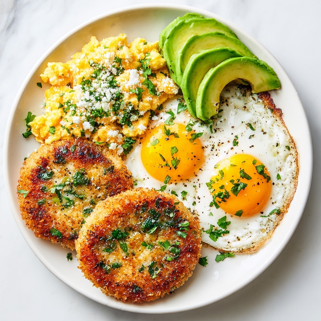 Loaded Hash Browns with Scrambled Eggs and Toppings Recipe - Recipe Image