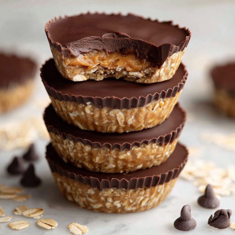 No Bake Peanut Butter Oat Cups Recipe