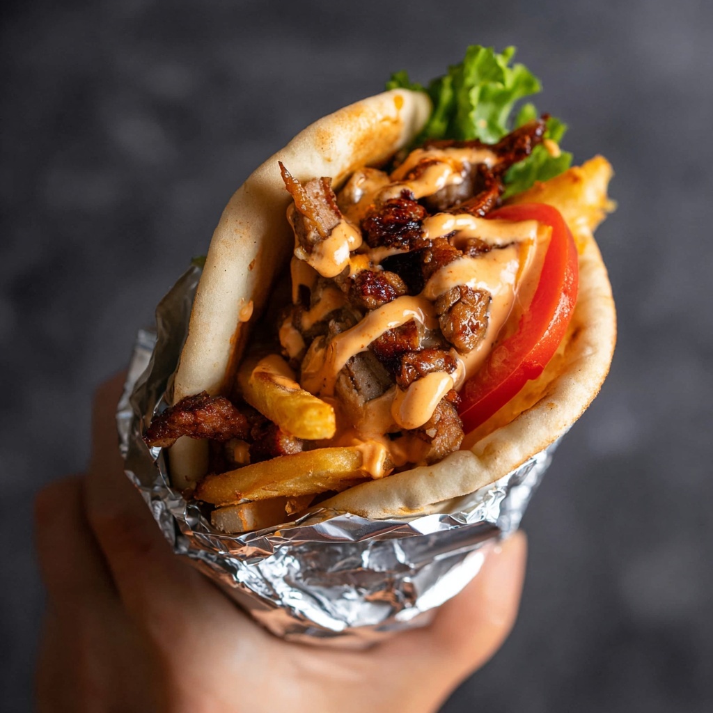 Kalimera's Greek Chicken Gyros with Homemade Sauce and Crispy Chips Recipe - Recipe Image