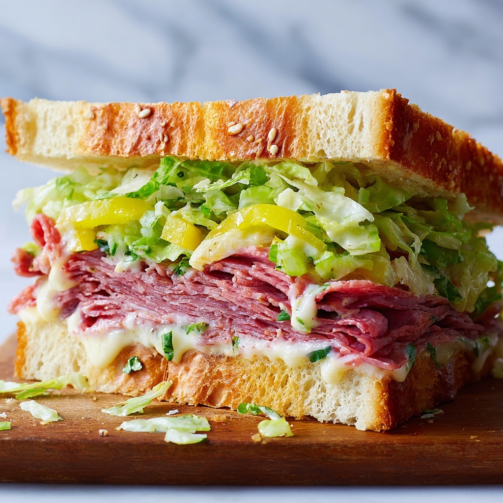 Focaccia Grinder Sandwich with Pesto, Cured Meats, and Fresh Greens Recipe - Recipe Image