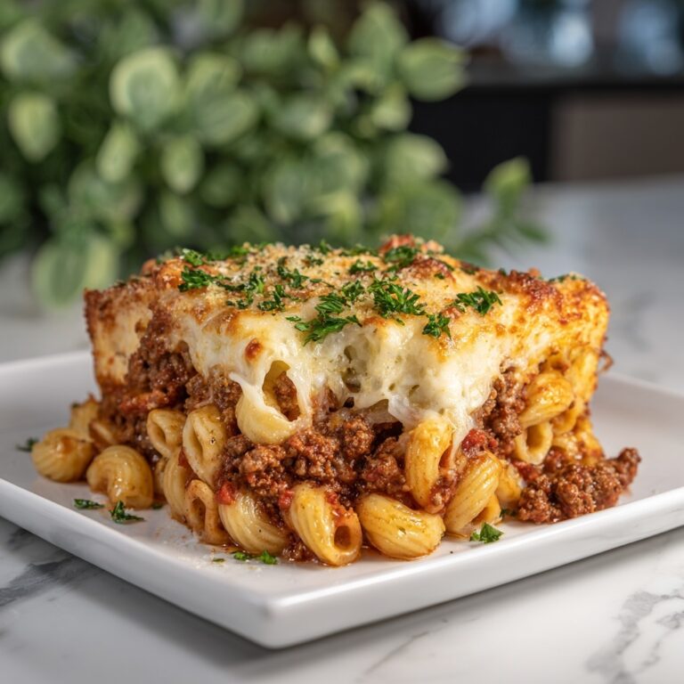 Easy Cheesy Baked Beef Goulash Casserole Recipe