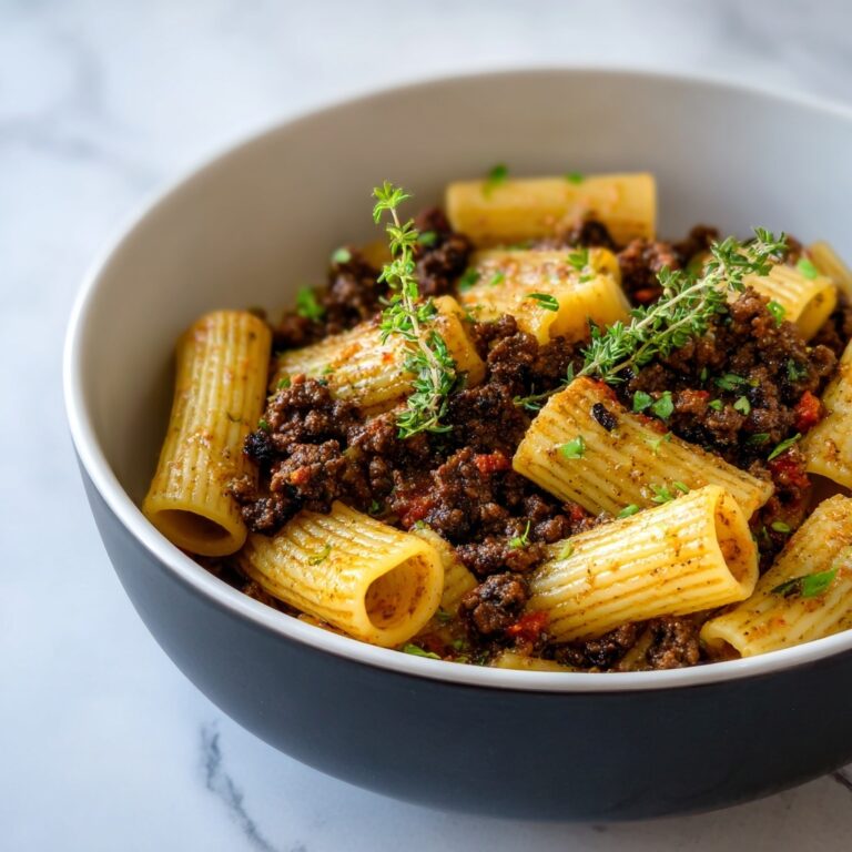 Creamy Garlic Beef Pasta Recipe