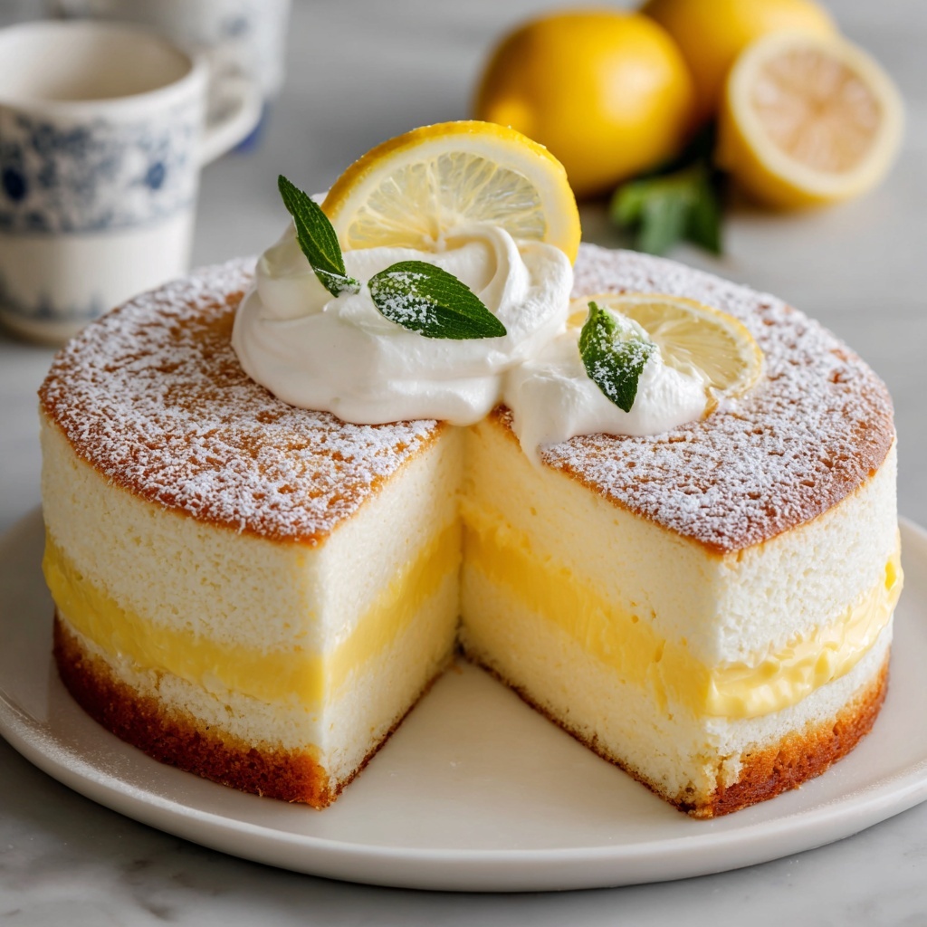 Lemon Custard Cake Recipe - Recipe Image