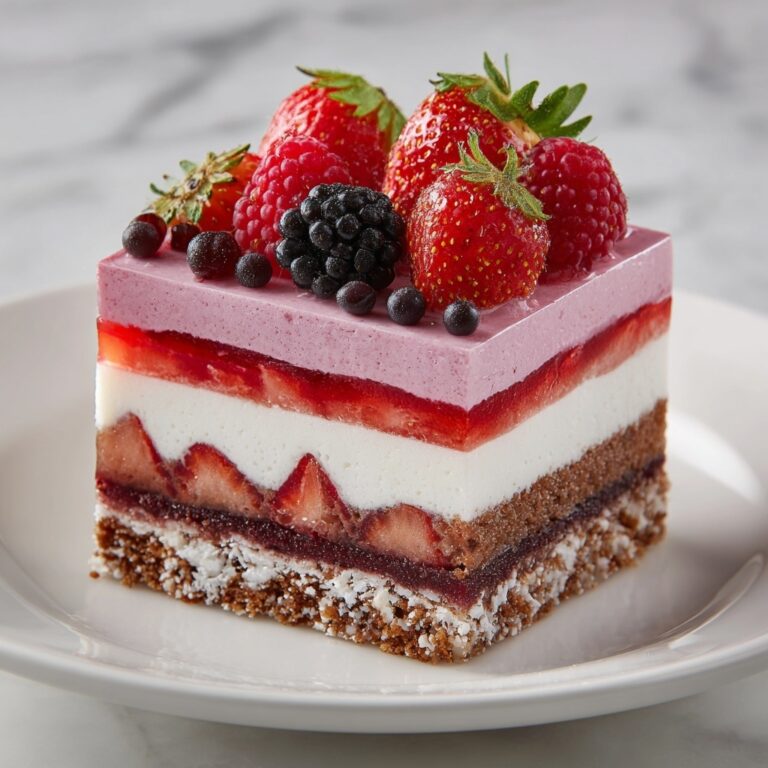 Berry Layered Mousse Cake Recipe