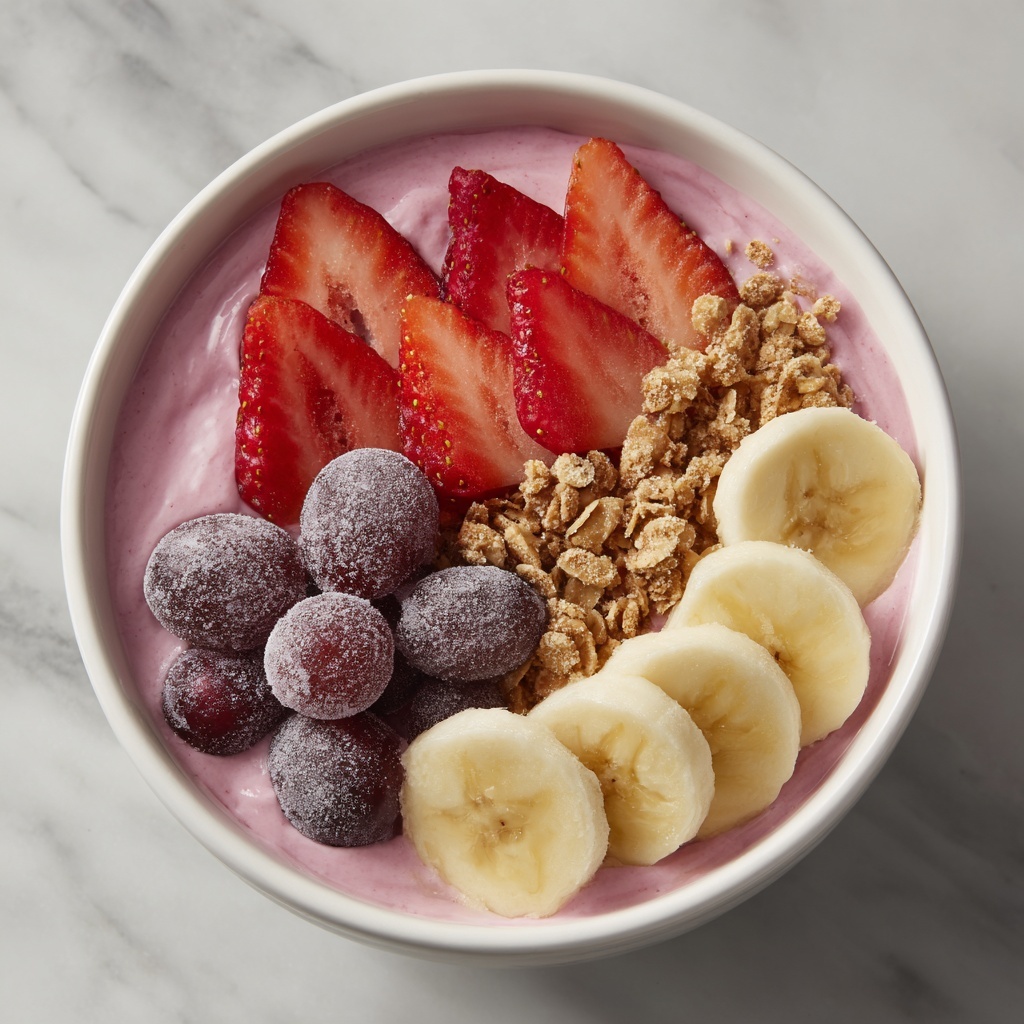 Strawberry Banana Smoothie Bowl Recipe - Recipe Image