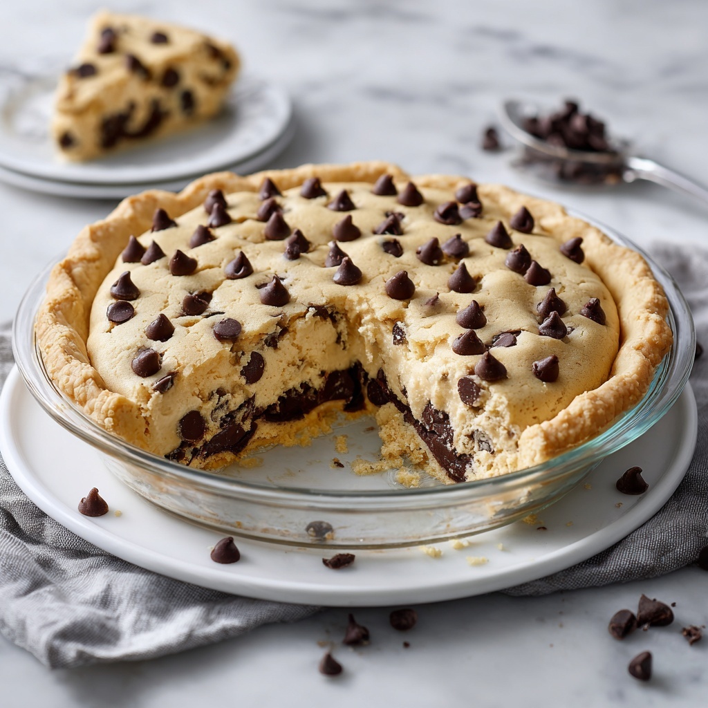 Deep Dish Chickpea Chocolate Chip Cookie Pie Recipe - Recipe Image