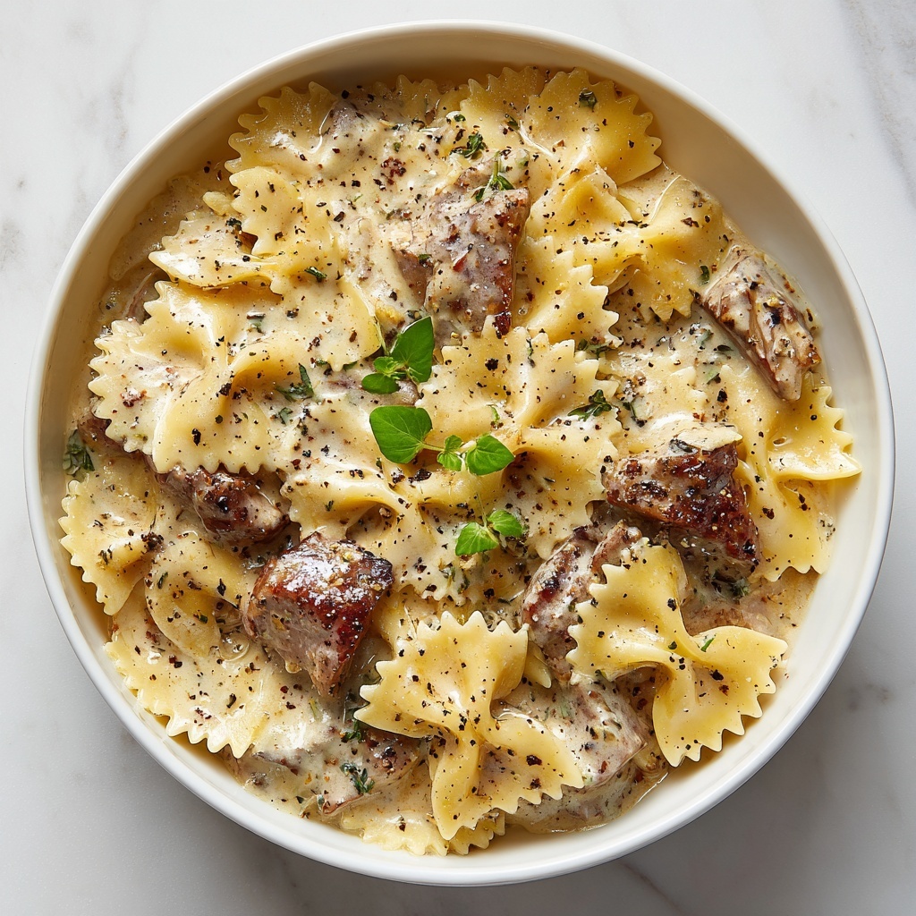 Creamy Beef and Bowtie Pasta Recipe - Recipe Image