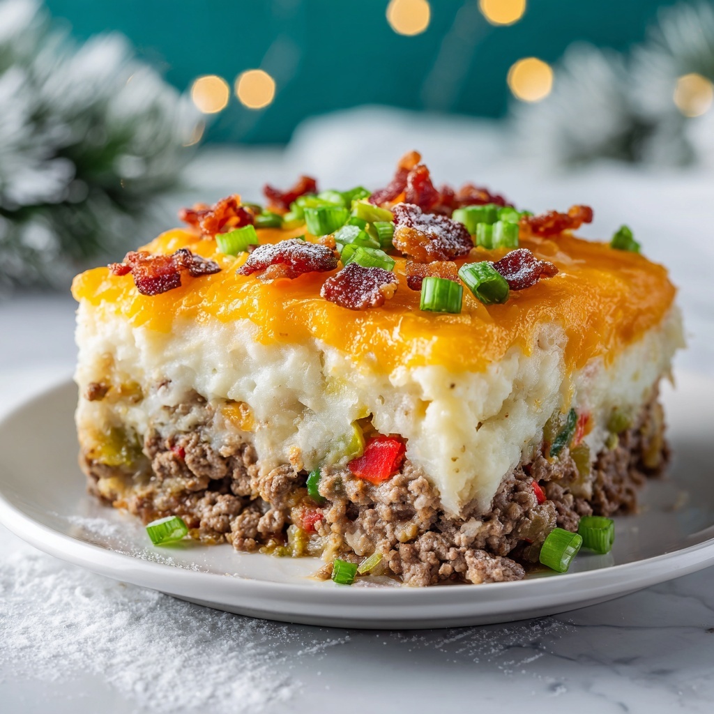 Cheesy Loaded Meatloaf Casserole Recipe - Recipe Image