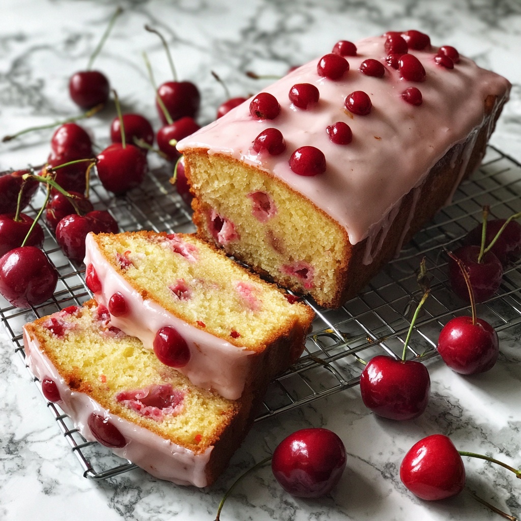Cherry Bread with Almond Cherry Glaze Recipe - Recipe Image