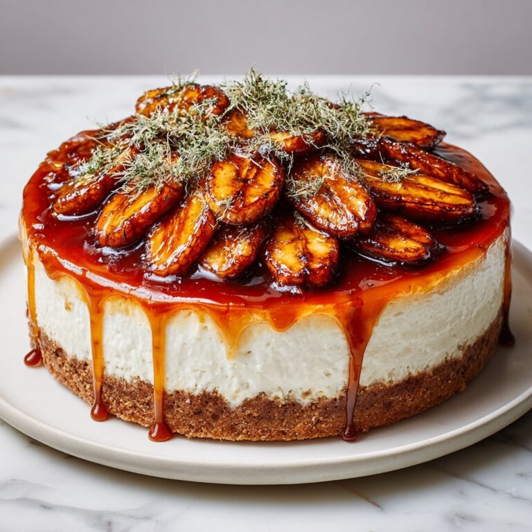 Caramelized Banana Cheesecake with Rum Glaze Recipe