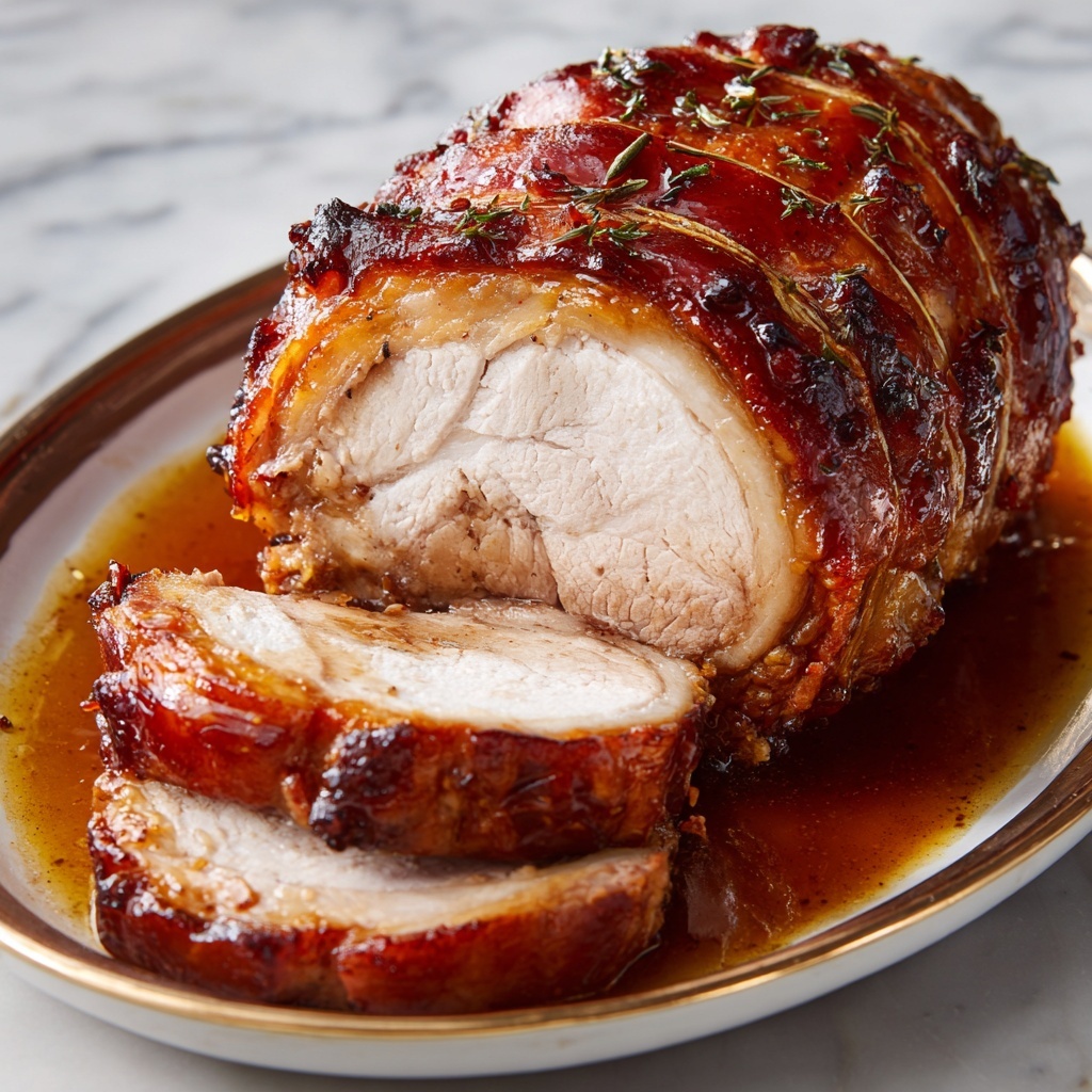 Bacon-Wrapped Pork Loin with Pepper Jelly Glaze Recipe - Recipe Image