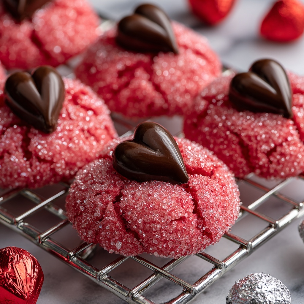Red Velvet Blossom Cookies Recipe - Recipe Image