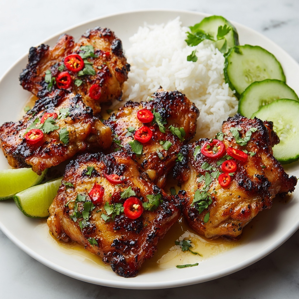 Thai Grilled Chicken (Gai Yang) with Coconut Rice and Thai Dipping Sauces Recipe - Recipe Image