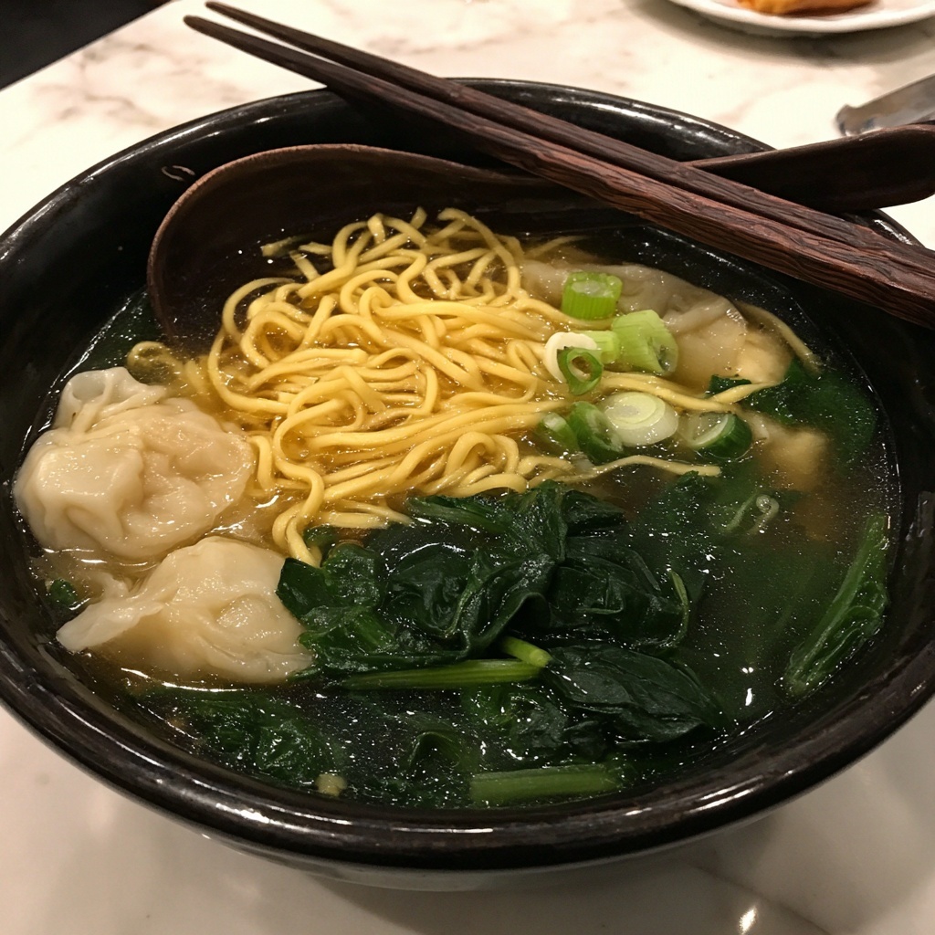 Gyoza Soup with Ginger, Pak Choi, and Courgette Recipe - Recipe Image