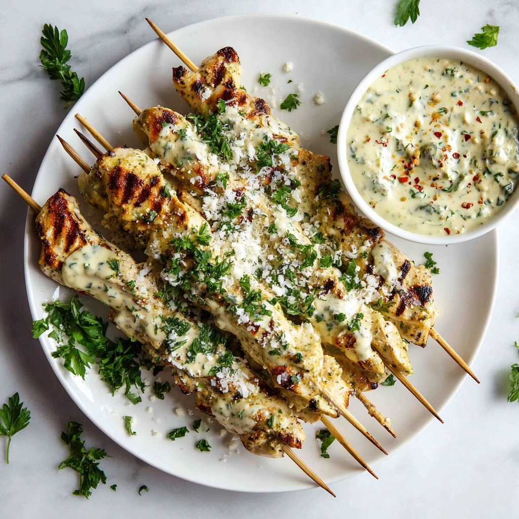 Garlic Parmesan Chicken Skewers Recipe - Recipe Image