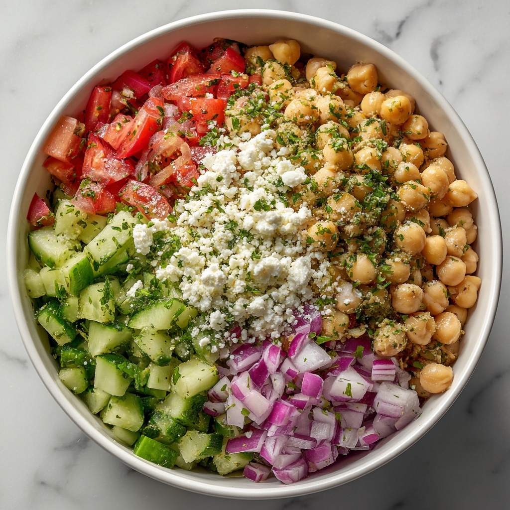 Refreshing Chickpea Feta Cucumber Salad for Healthy Meal Prep Recipe - Recipe Image