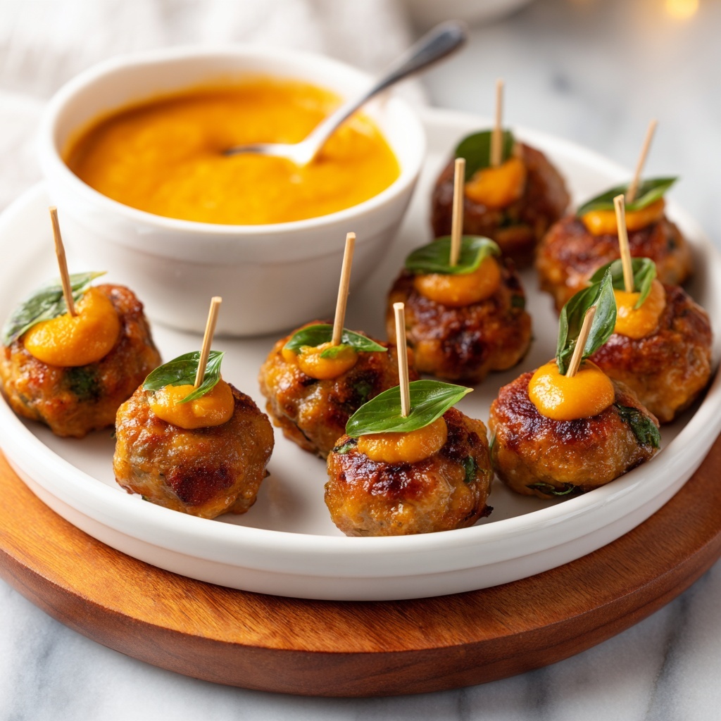 Mozzarella Stuffed Vegetarian Meatball Bites Recipe - Recipe Image