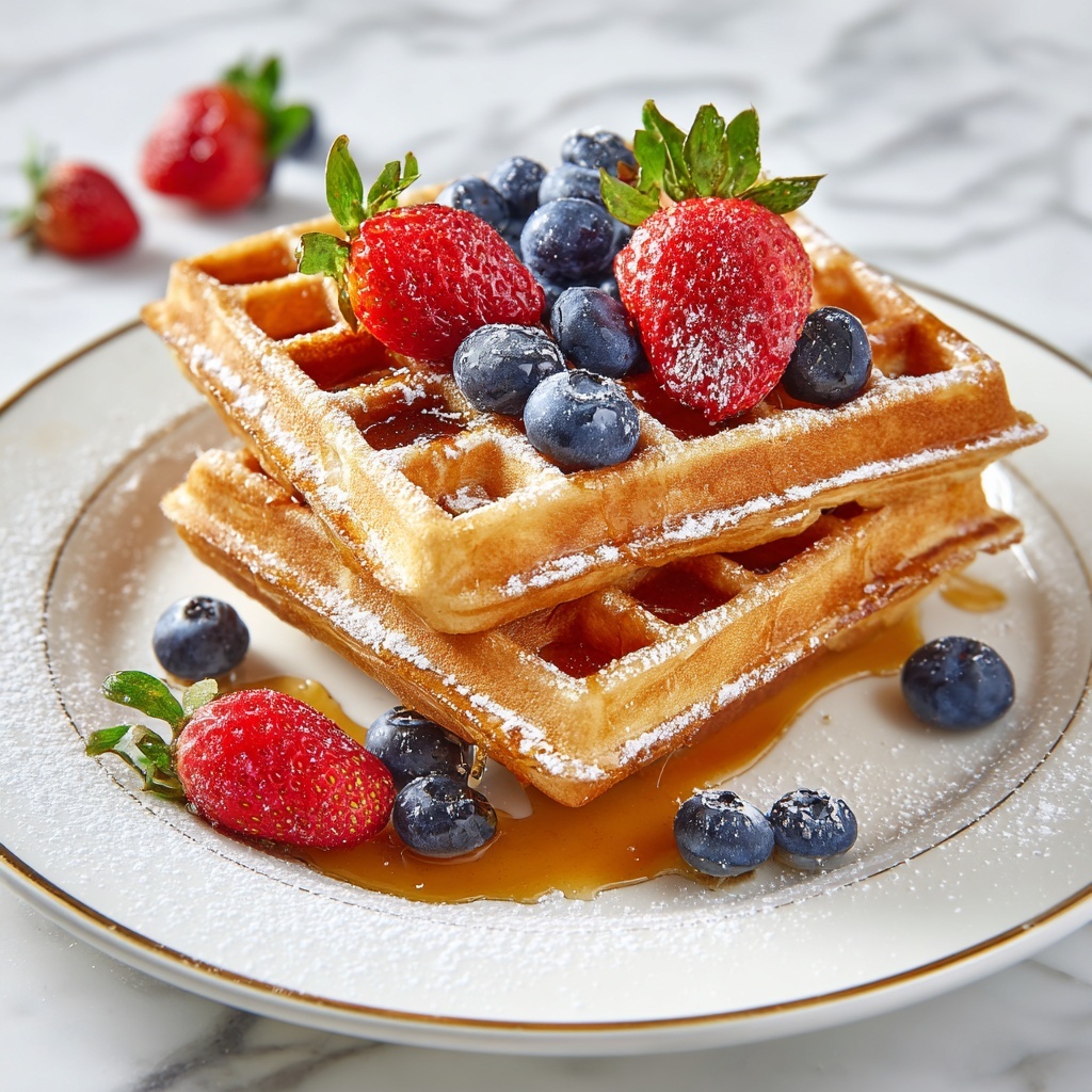 Cottage Cheese Waffles Recipe - Recipe Image