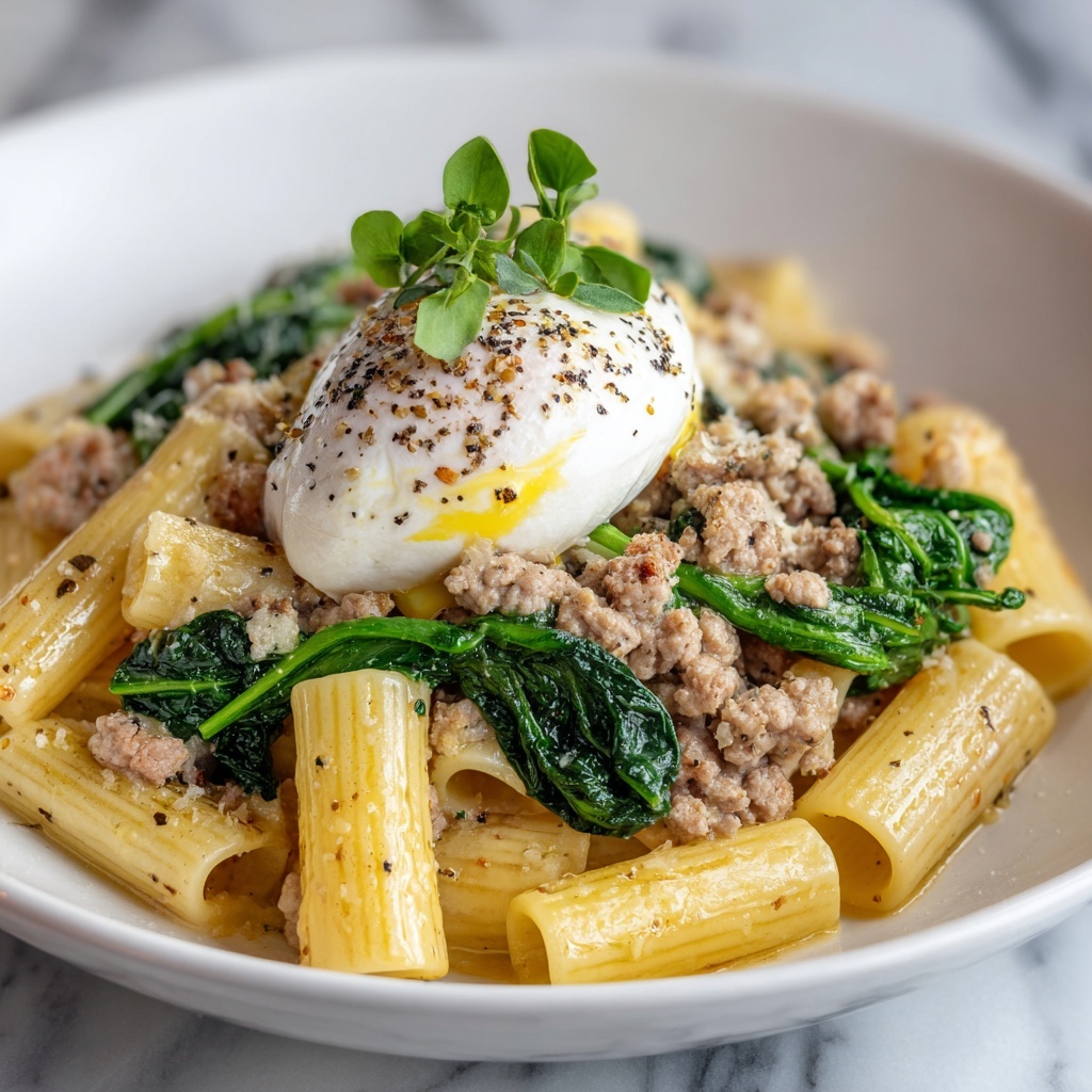 One-Pot Lemony Pasta with Sausage, Broccoli Rabe, and Burrata Recipe - Recipe Image