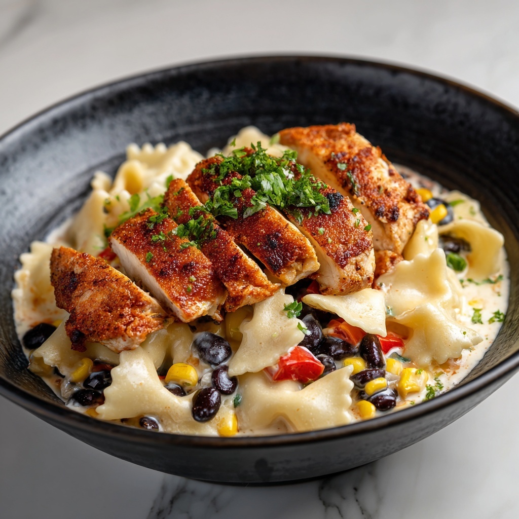 Creamy Southwest Chicken Alfredo Recipe - Recipe Image