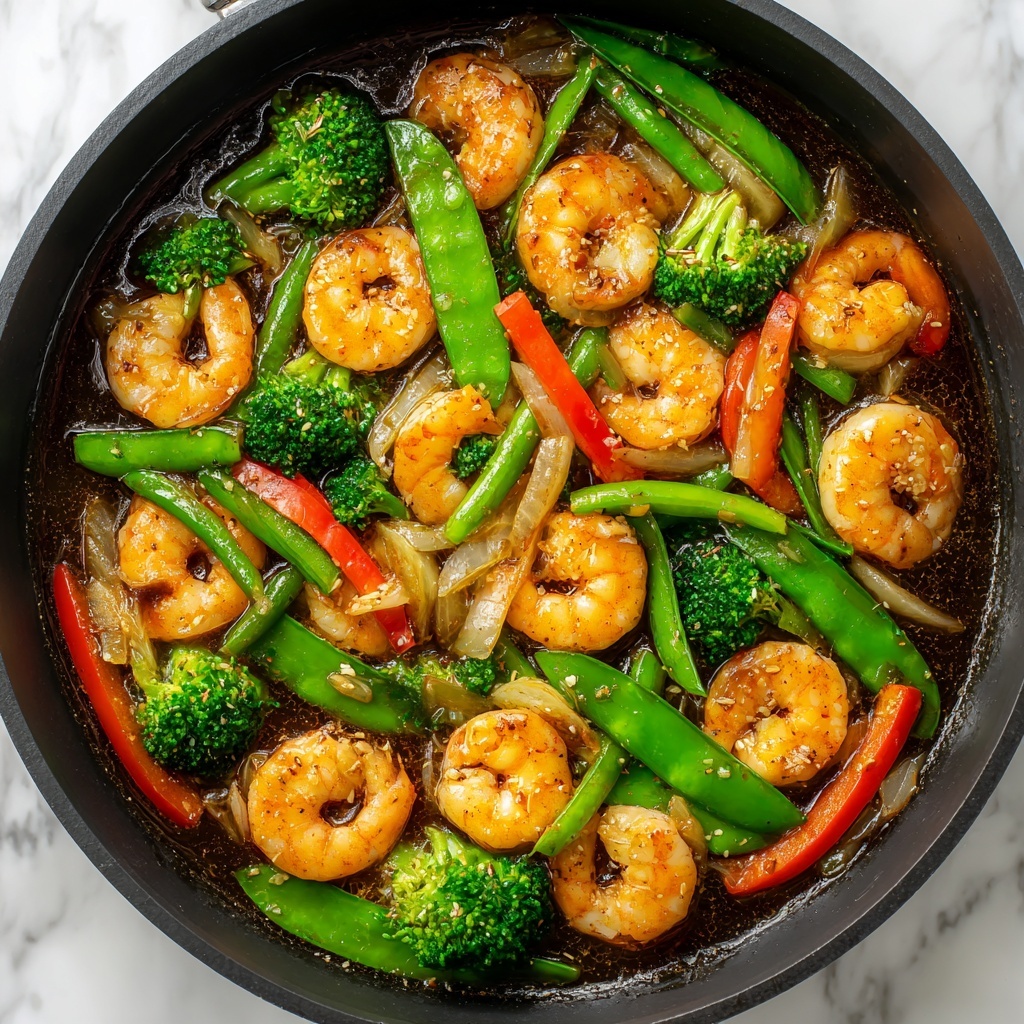 Honey Garlic Shrimp Stir Fry Recipe - Recipe Image