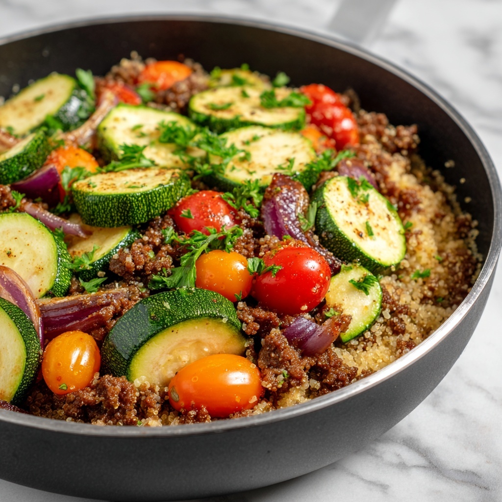 Mediterranean Ground Beef Stir Fry Recipe - Recipe Image